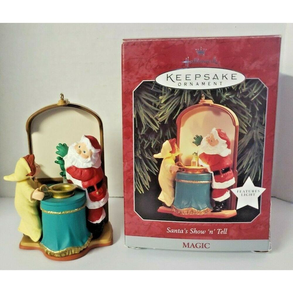 Hallmark 1998 Christmas‎ Ornament Membership Santa's Show 'n' Tell Magic U3